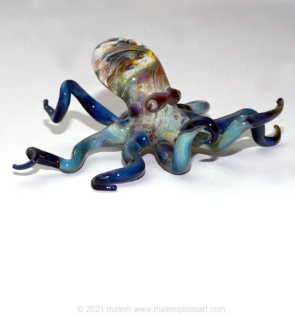 Glass Octopus Sculpture (Unique piece)