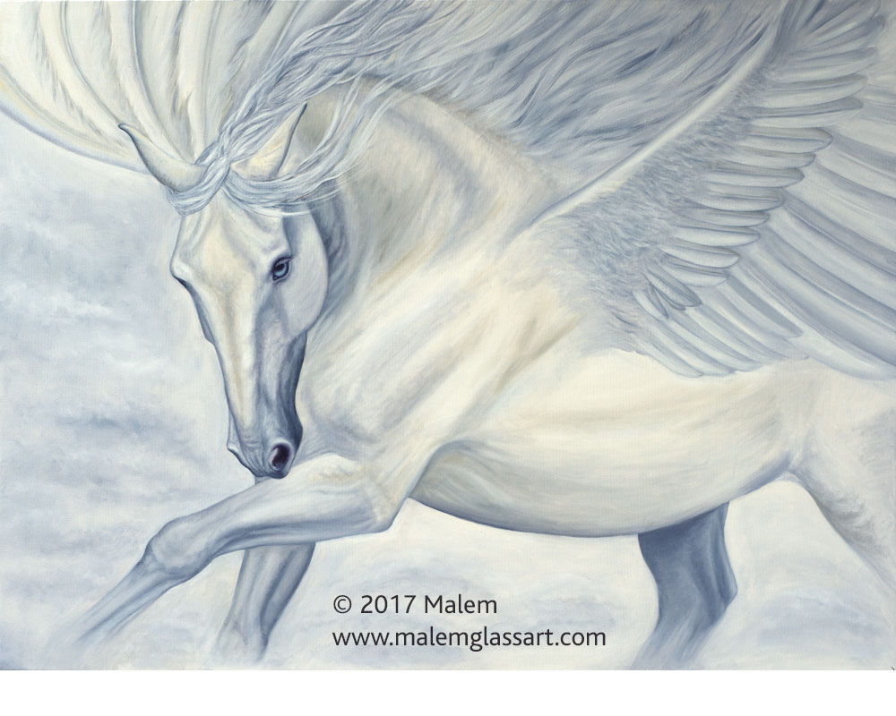 Evanescence - white winged horse (Pegasus) by Malem
