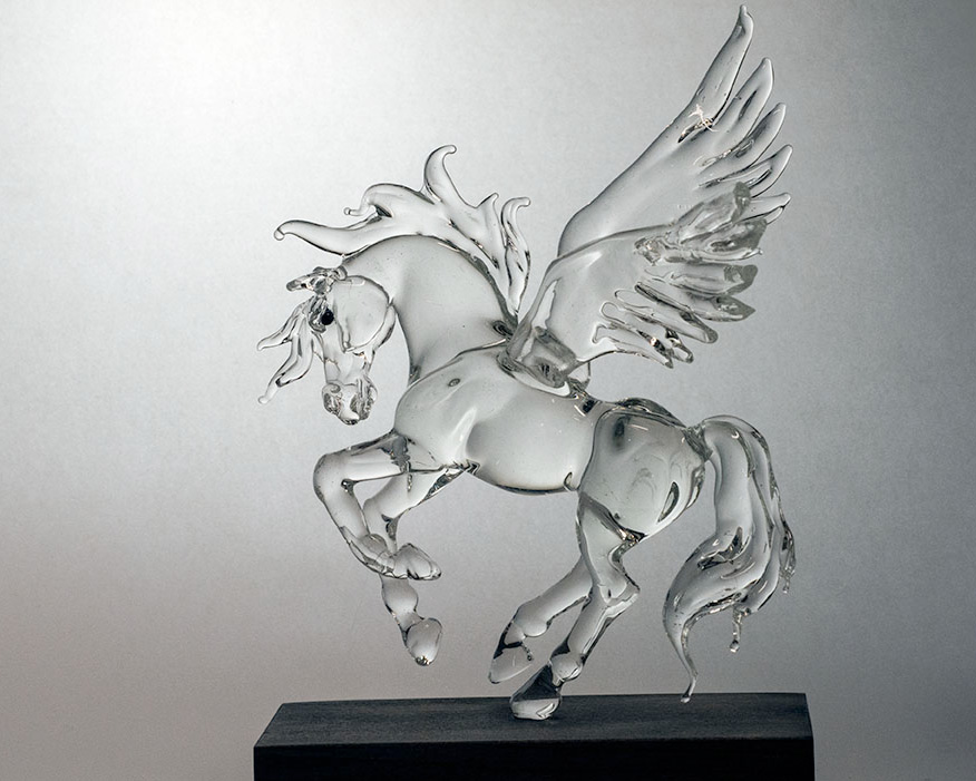 Iberian horse sculpture Landing Pegasus