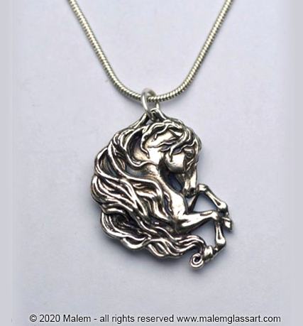 Andalusian Horse Silver Pendant