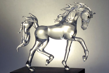 Malem Horse Glass Sculptures